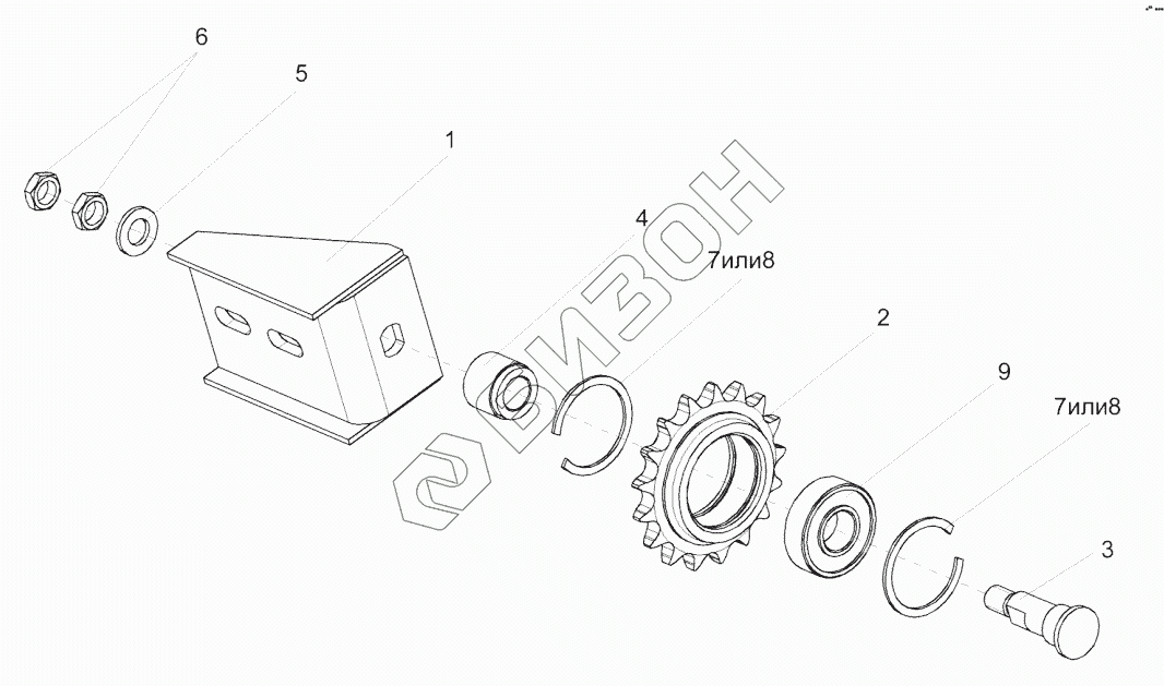 Кзр 1573170 эксцентрик левый