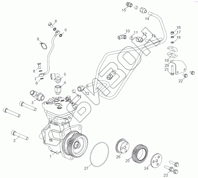 Система смазки двигателя КамАЗ 5320 - 54115