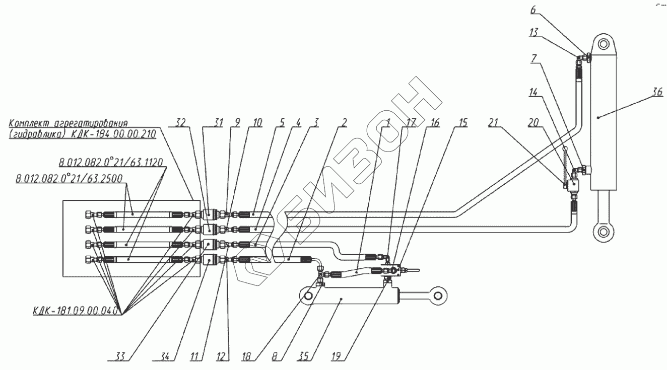 Схема Гидравлическая | ООО «Бизон Юг»
