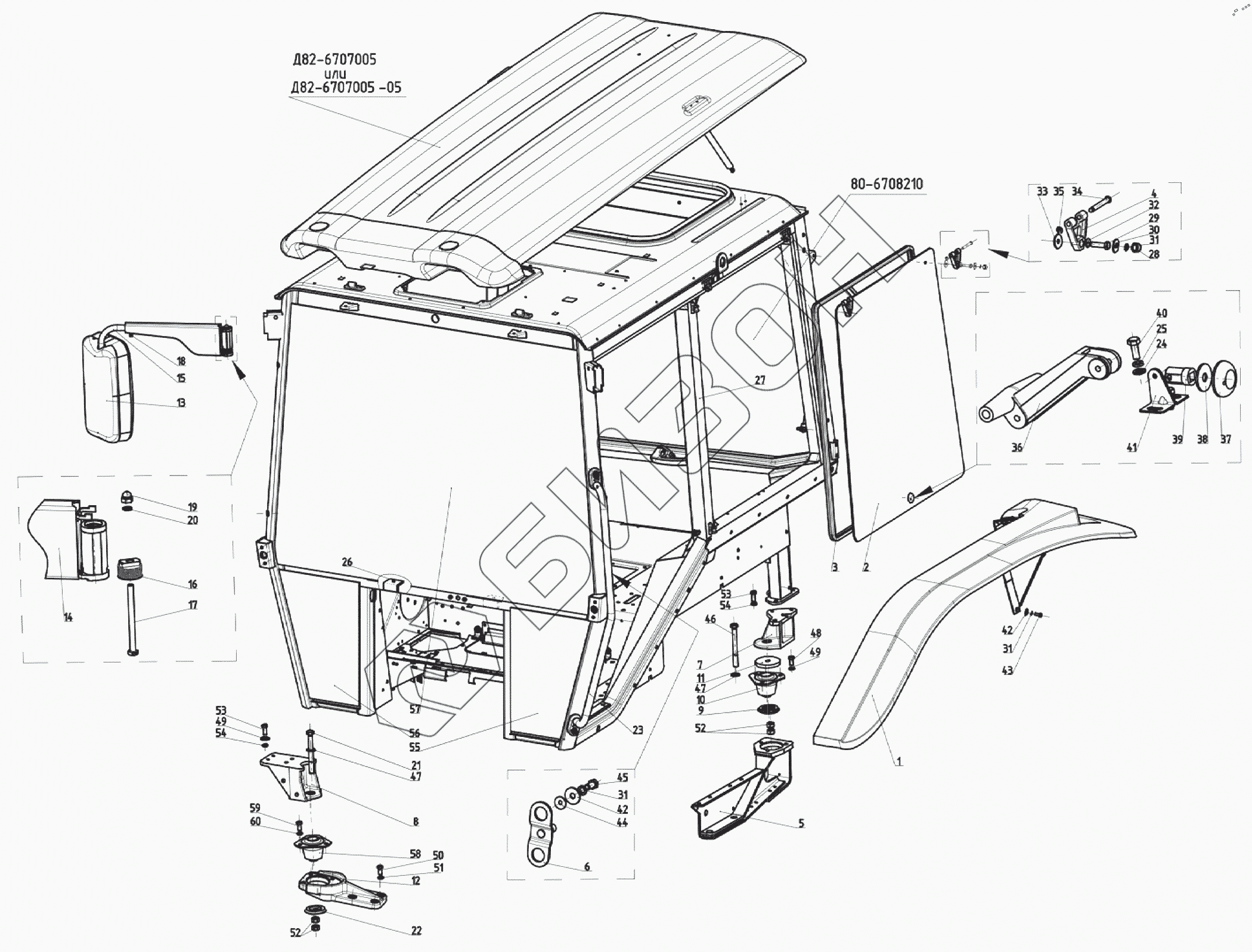 Кабина трактора. Экстерьер. 82.1-6700010 | ООО «Бизон Юг»