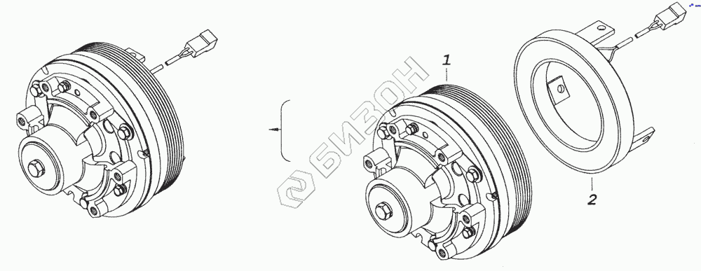 Подключение электромуфты камаз евро 2 740.30-1317500 Муфта электромагнитная привода вентилятора ООО "Бизон Юг"