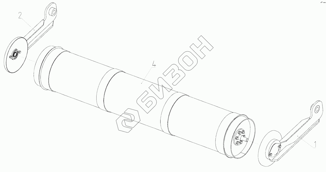 Вал транспортера (142.03.30.300), Иллюстрация действительна для техники ...