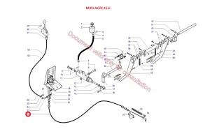 Трос педали газа L=2480 (Mini Agri 25.6 DIECI)