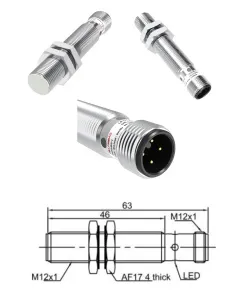 Датчик индуктивный LANBAO LR12XBF04DNOY-E2 (Солитер, Лемкен) 