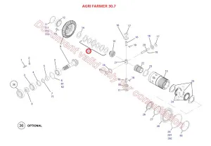 Комплект дисков фрикционных (Agri Farmer 30.7, Mini Agri 25.6 DIECI)