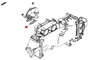 Прокладка патрубка модуля EGR (Fendt 933,936S4)