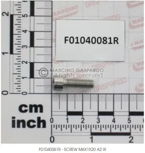 Болт (цилиндр. головка с внутр. шестигр.) М6х20 DIN912/UNI5931 A2 IX (Гаспардо)