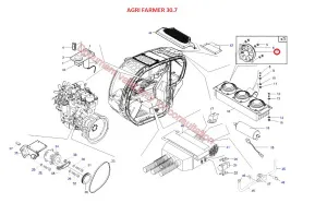 Вентилятор кондиционера кабины (Agri Farmer, Mini Agri DIECI) spal va22-ap11/c-50a 12v