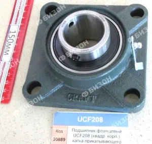Подшипник фланцевый UCF208 (квадр. корп.) катка прикатывающего, CRAFT