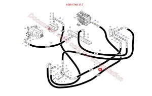 Рукав высокого давления 3/4"х1200 (Г+Гуг) (Agri Star, Agri Max, Icarus DIECI)