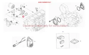 Теплообменник водомасляный (Agri Farmer, Mini Agri DIECI) (дв-ль KUBOTA)