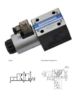 Распределитель электромагнитный (4WE-NG6-D-G12-Z4L ВЕ6 574А) (RPE3-062R11-12V) (ID David)