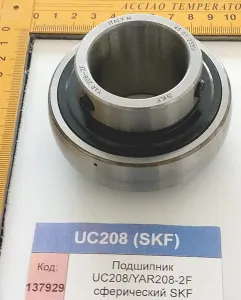 Подшипник UC208/YAR208-2F 40x80x49.2 сферический, SKF