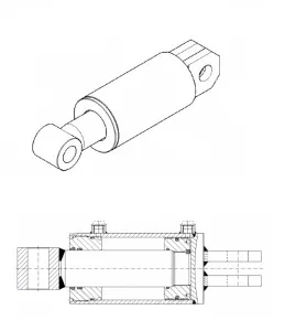 Гидроцилиндр DZ120/70x120-383 (Солитер 12 Лемкен)