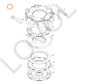 Корзина сцепления без диска ВОМ L-03035-0105-01 LUK (1504)