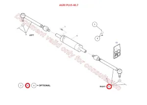 Наконечник рулевой тяги (Agri Plus 40.7 DIECI) правый (опция)