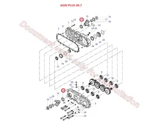 Уплотнение хвостовика редуктора КПП (Agri Plus 40.7 DIECI)
