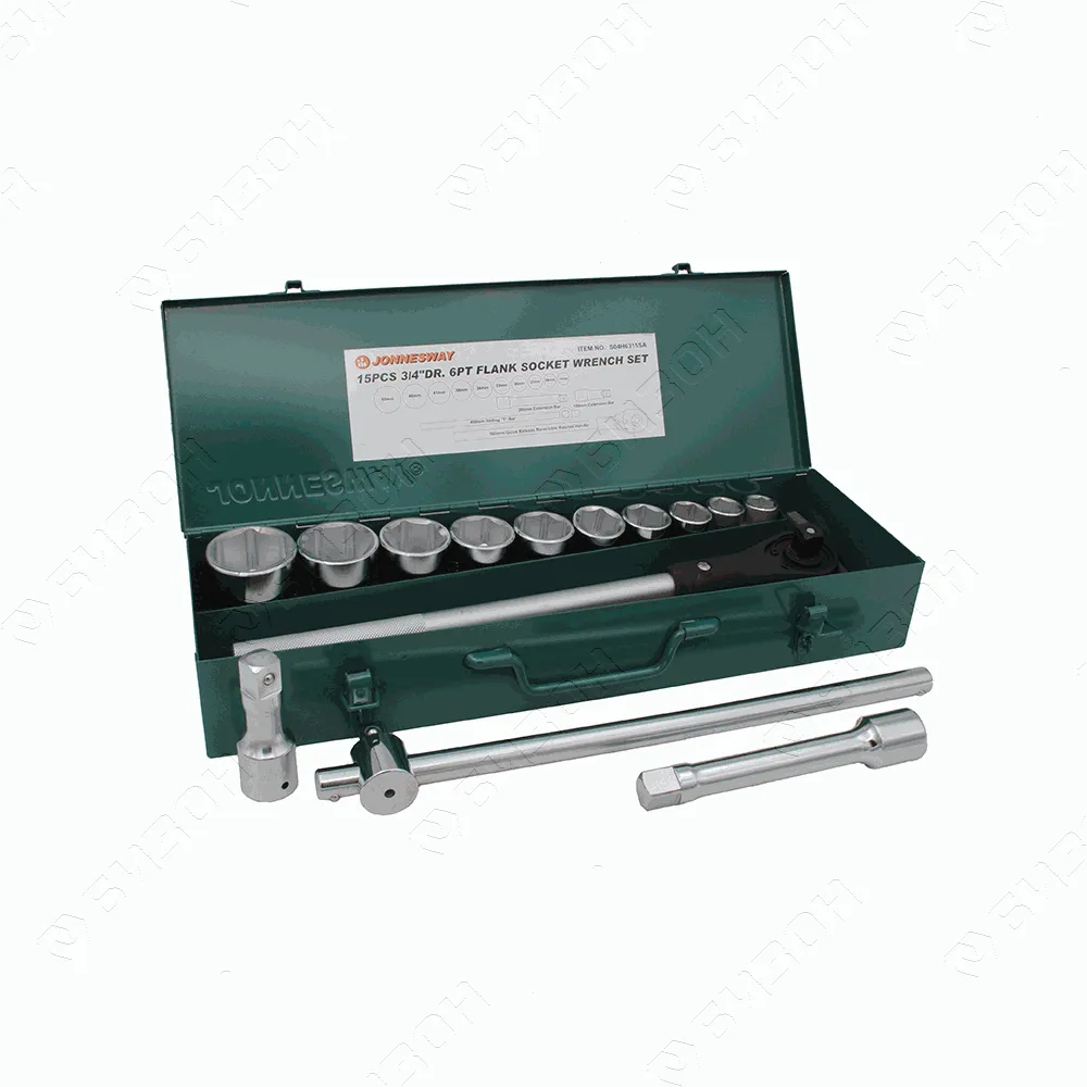 Набор головок торцевых 3/4"DR 22-50 мм, 15 предметов (S04H6115SA) (S04H6315SA)